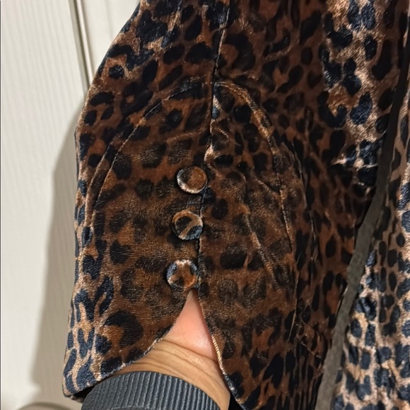 Soft Surroundings Icon Silk Velvet Poets Shirt in Animal Print Tunic Top - Picture 5 of 7